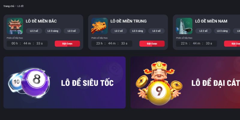 Giao diện sảnh lô đề tại MM99 thân thiện, dễ sử dụng